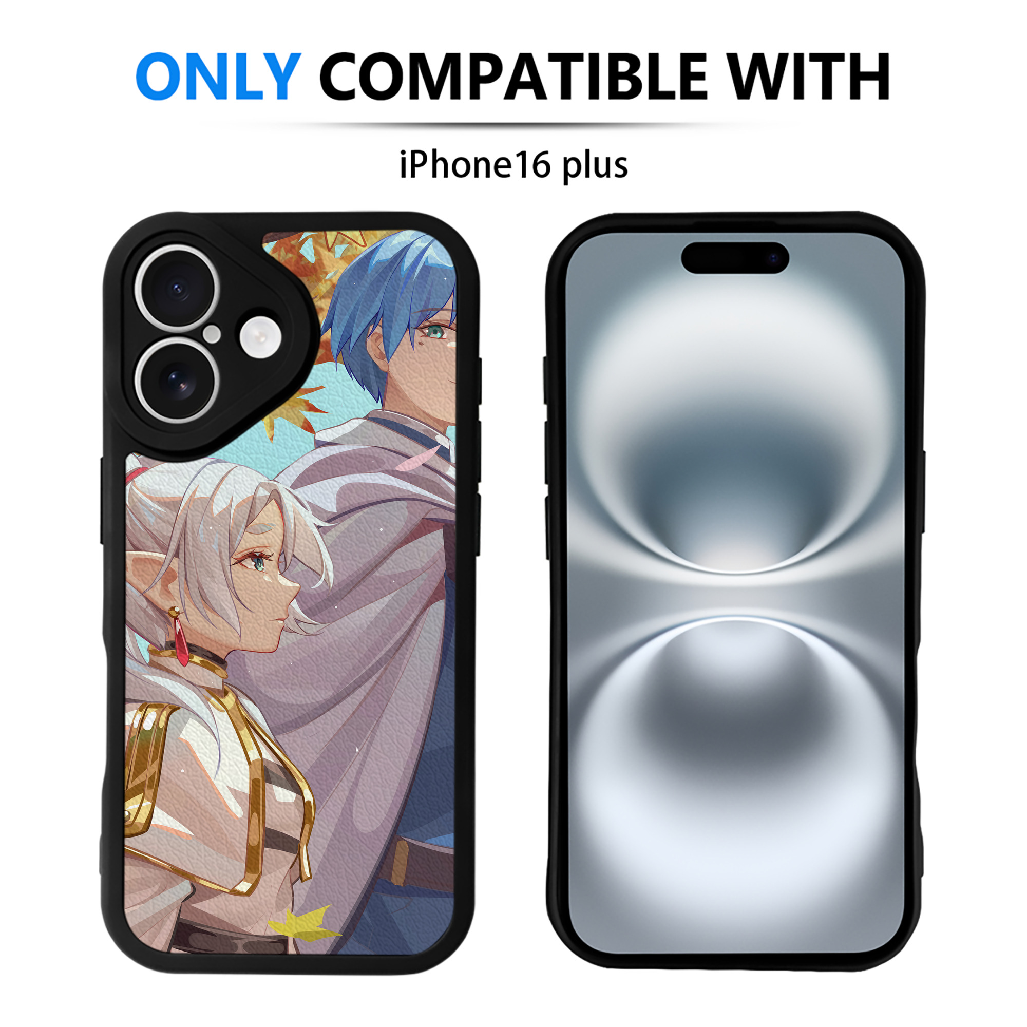 （画像用） 葬送のフリーレン Frieren 【iPhone 16シリーズ対応】シリコンスマホケース（レザー調） 材質：シリコン
